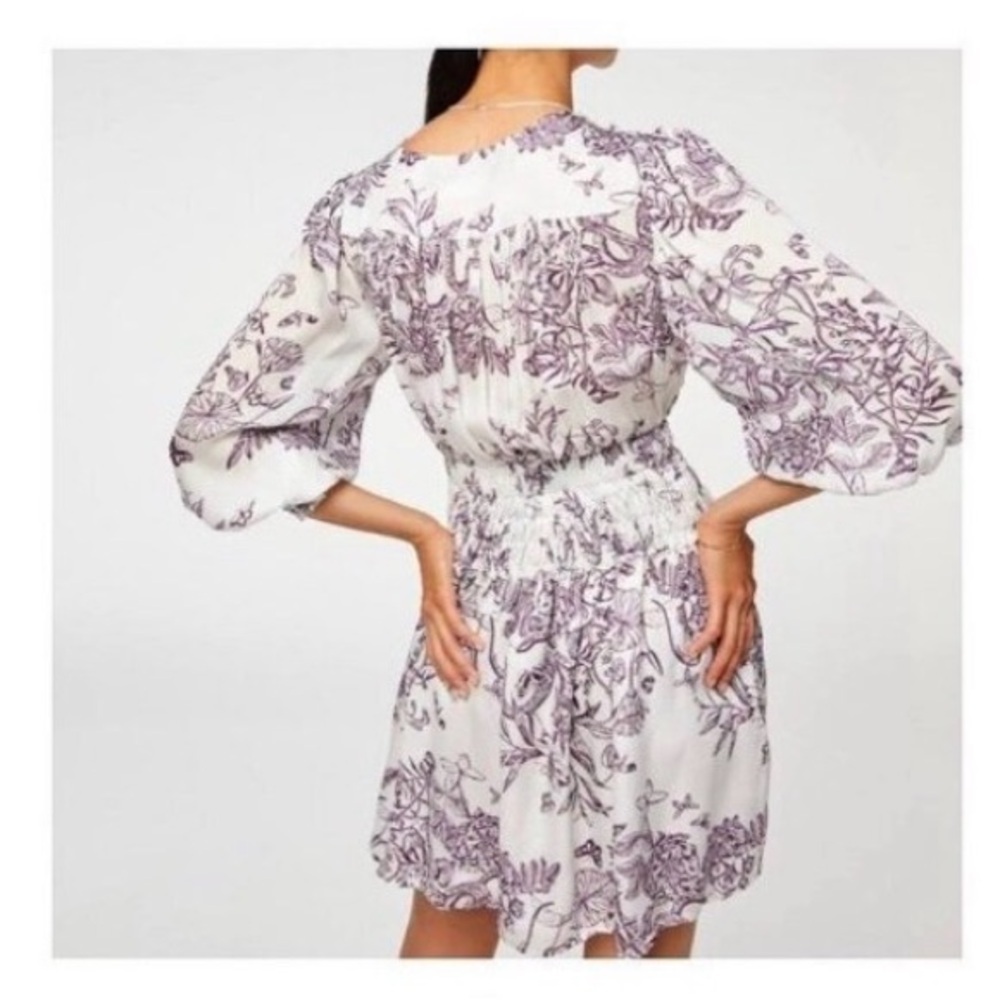 7 For All Mankind Long Sleeved Smocked Dress - Floral Print - Size Small - Picture 2 of 8